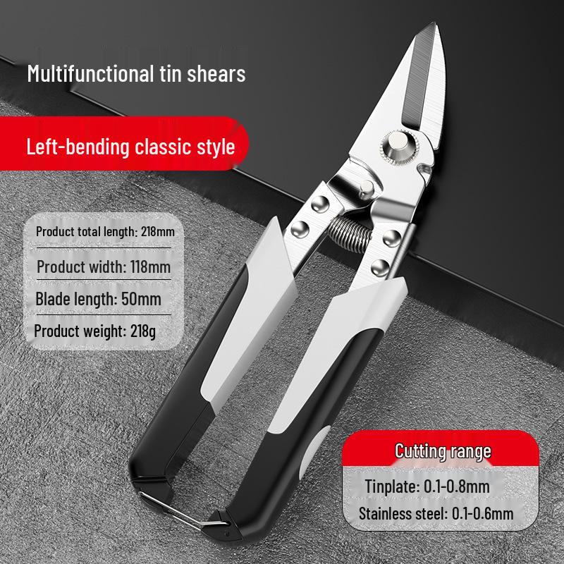Industrial Stainless Steel Tin Snips for Light Gauge Steel and Aluminum Panels