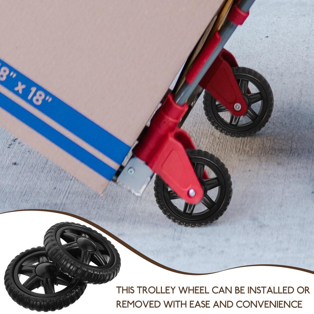 2Pcs Replacement Wheels for Cart Heavy Duty Caster Wheels Shopping Cart Wheel Trolley Accessories Multipurpose Universal Wheel