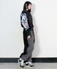 Deumakeu Цвет в тон Боковые брюки-клеш на одной складке с широкими завязками Угольный и Черный