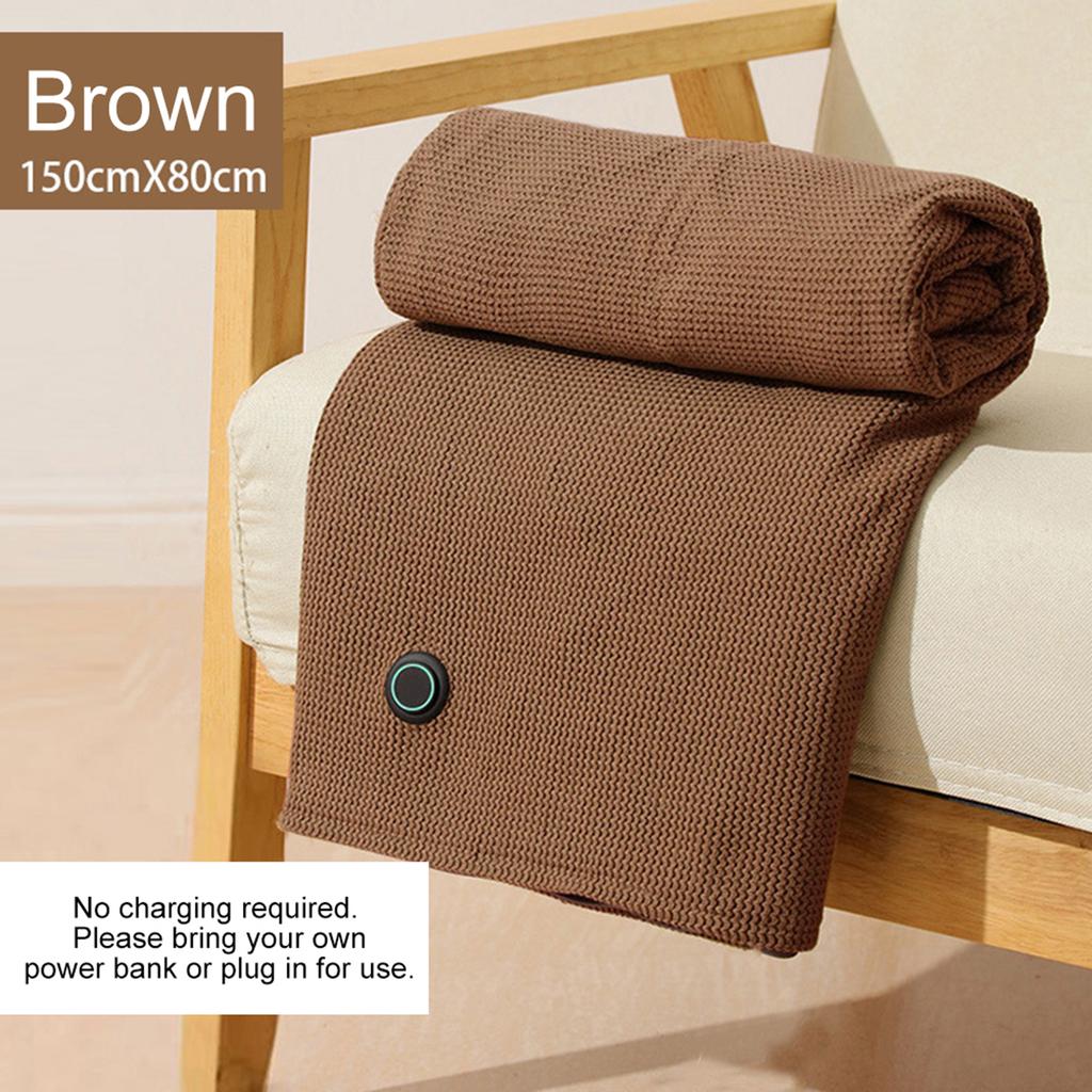 Офисное USB-одеяло с электроподогревом, носимое одеяло с подогревом, регулируемая температура, 3 уровня, можно стирать в стиральной машине, теплое одеяло