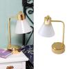 Vintage White Table Lamp for 1/12 Scale Dollhouses Miniature LED Light Dollhouses Display Accessories and Decoration
