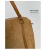 2025 Suede Boston Bag: High-End, Large Capacity One-Shoulder Crossbody