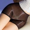 Женское бесшовное нижнее белье, блестящие трусики, прозрачные ультратонкие прозрачные сексуальные шорты-боксеры