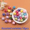 5/10/20 шт. креативных персонализированных точечных разноцветных декоративных бусин из смоляного материала, персонализированные круглые бусины, сплошные цветные интервальные бусины