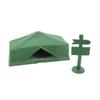 9 предметов Battle Field Figure Fort Sandbag Tent Flag Model Simulation Base Building Accessories Sand