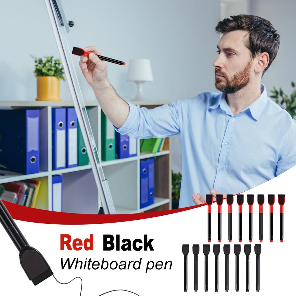 Маркер для белой доски Магнитные ручки для белой доски и набор ластиков Тонкий наконечник Ручки для белой доски Маркер для белой доски Сухой стираемый маркер 8*1,5 мл