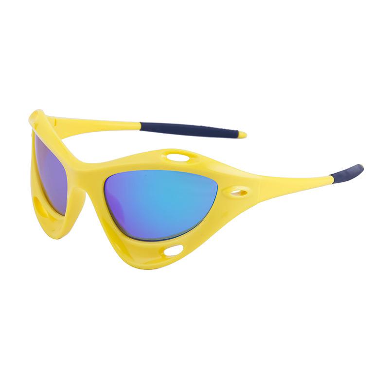 Новые европейские и американские персонализированные ветрозащитные солнцезащитные очки для женщин Y2K Спортивные велосипедные солнцезащитные очки «кошачий глаз» для мужчин