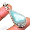 Республиканский Ларимар, драгоценный камень 925, посеребренная подвеска ручной работы, 1,70 дюйма