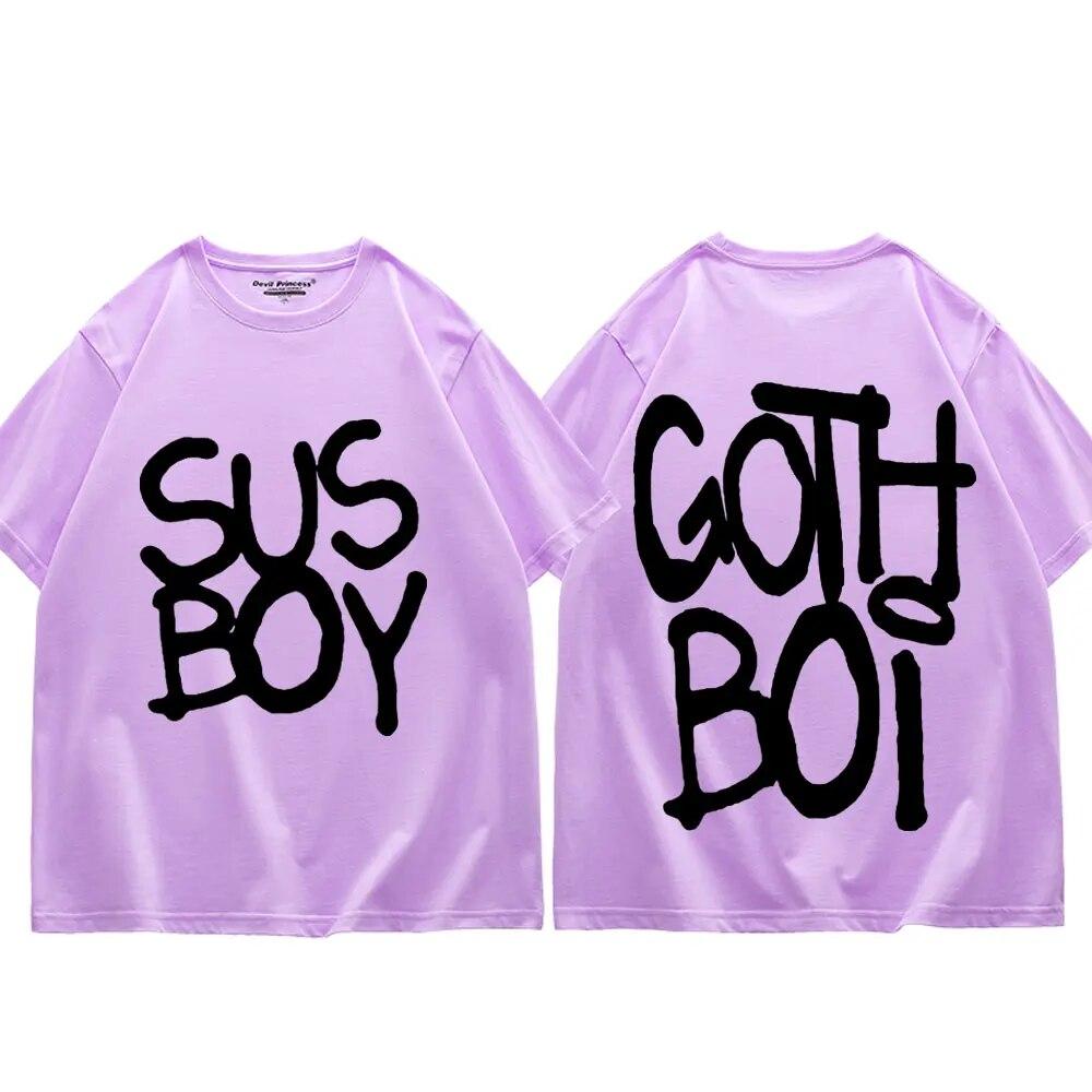 Футболки с принтом Rapper Lil Peep Sus Boy, трендовая футболка в стиле хип-хоп с короткими рукавами, летние уличные модные футболки большого размера унисекс