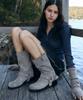 Moodnight Simon 2-Way Biker Mid-Calf Boots - Detachable Belt / 3 Colors 4Cm