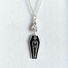 Ретро подвеска-ожерелье в виде черепа в гробу: Хэллоуин Темный Стиль