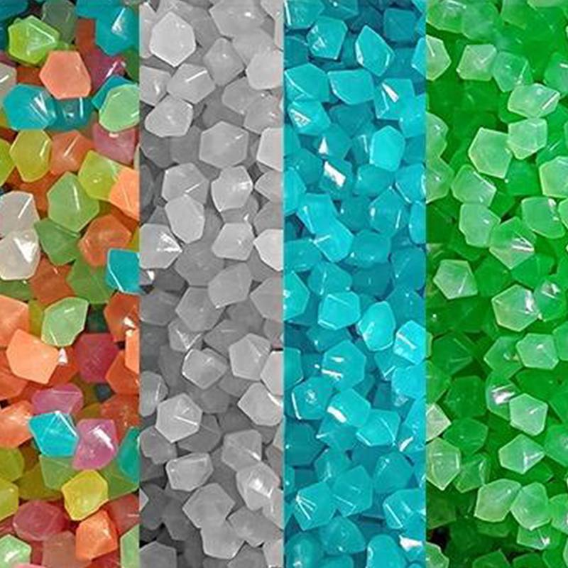 50Pcs Outdoor Luminous Stones Glow In Dark Garden Pebbles Fish Tank Decoration