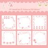 Journamm 6Sheets Hollow Flower Cartoon Drawing Template Diary DIY Graffiti Decor Painting Scrap Booking Decoration Album Crafts