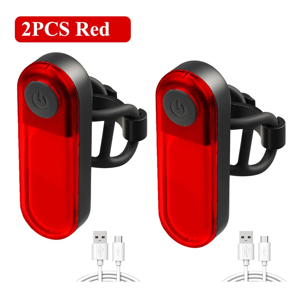 Красный/белый велосипедный задний фонарь Перезаряжаемый велосипедный задний фонарь Передний велосипедный фонарь Предупреждающий задний фонарь Фонарь для горного велосипеда Задний фонарь