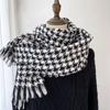 Plaid Scarf Women's Winter New Qiandongge Scarf Imitation Cashmere Warm Fringed Shawl Thickened
