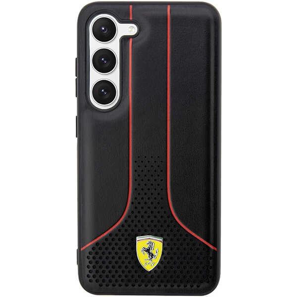 Чехол для Samsung Galaxy S23 Plus Ferrari Перфорированный Черный