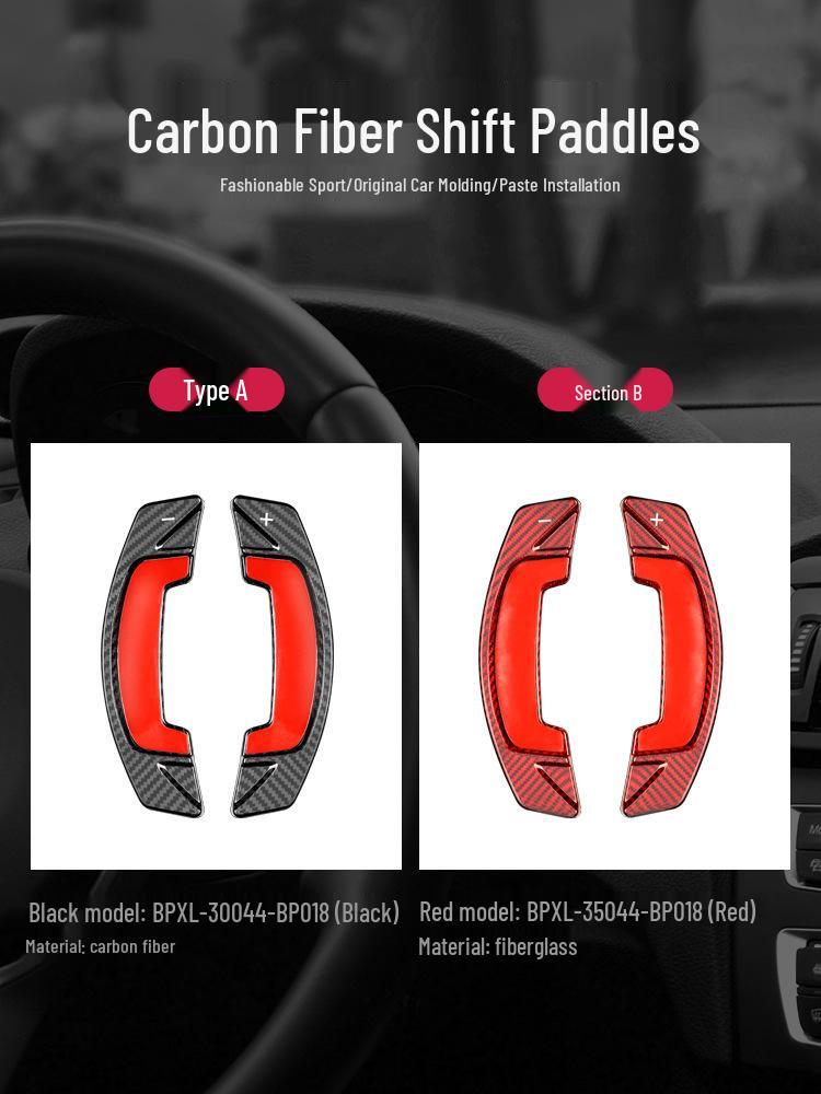 Real Carbon Fiber Steering Wheel Paddle Shifters for Land Rover Range Rover, Evoque, Discovery, and Velar