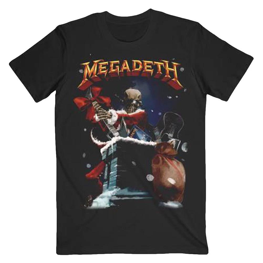 Men's Megadeth Santa Vic Chimney Slim Fit T-shirt Small Black