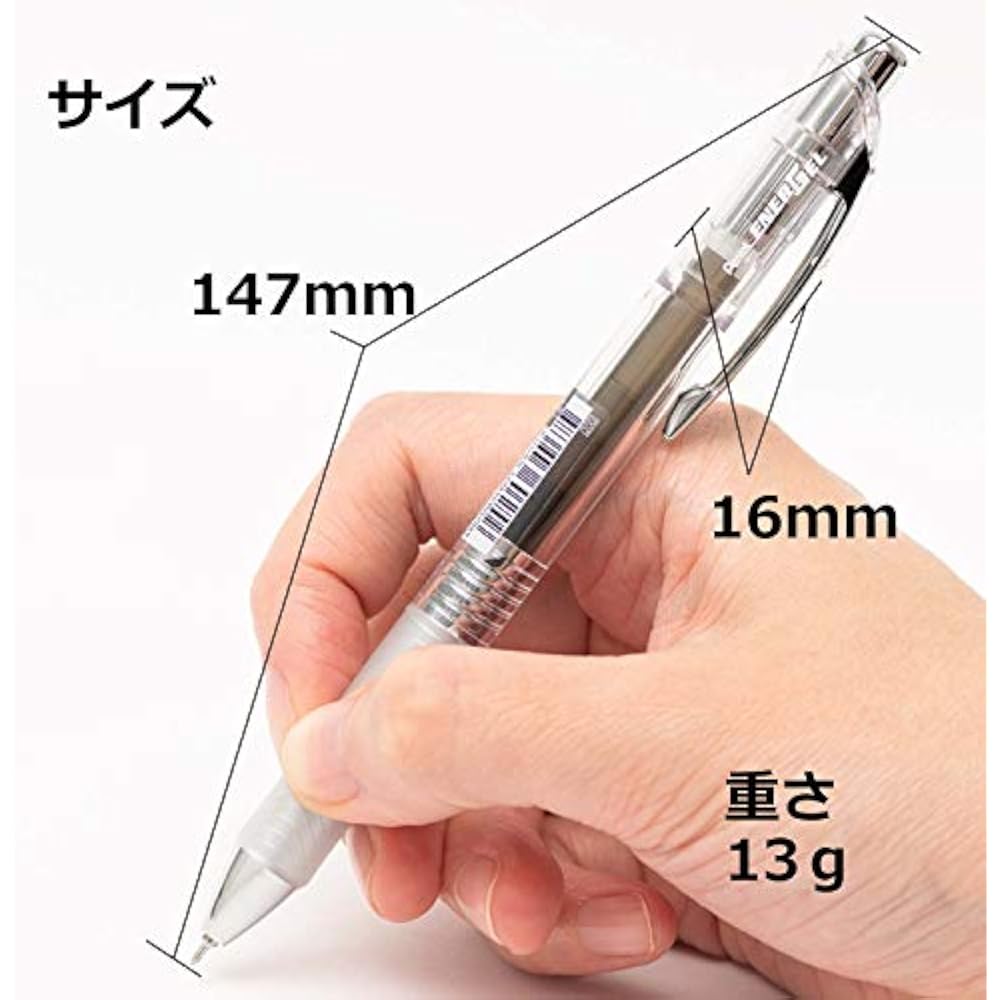 5 шариковых ручек Pentel Гелевые чернила Гель Infree 0,5 мм Прозрачный корпус XBLN75TL-A Черный