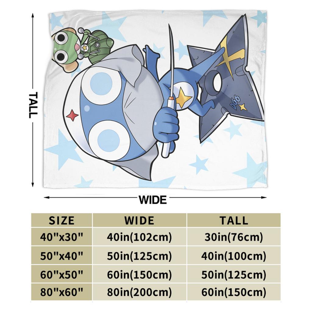 Keroro Gunsou Frog Super Warm Blanket Decorative Plush Throw Blanket Aesthetic Couch Chair Flannel Bedspread Sofa Bed Cover