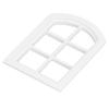Dollhouse Windows Mini Miniature Dollhouse Arched Window Furnishings with 6 PanesWhite