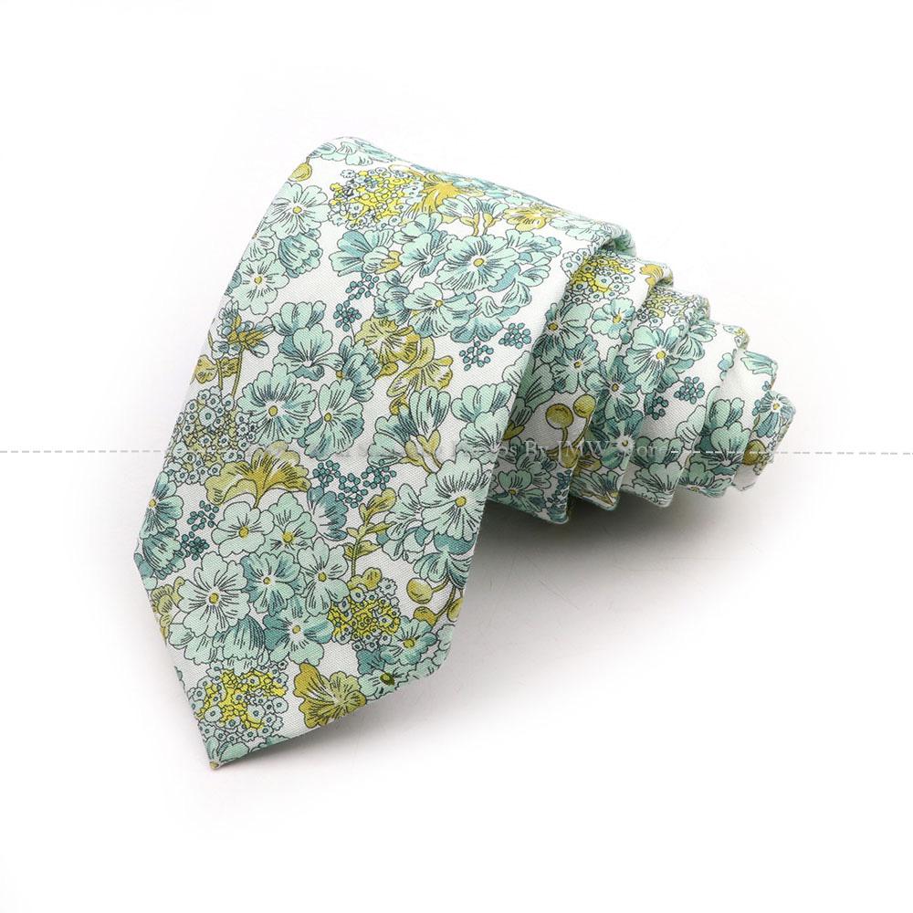 Новый шик, галстук с цветочным принтом, галстук из 100% хлопка, для мужчин, светлый цвет, повседневный узкий галстук, свадебная вечеринка