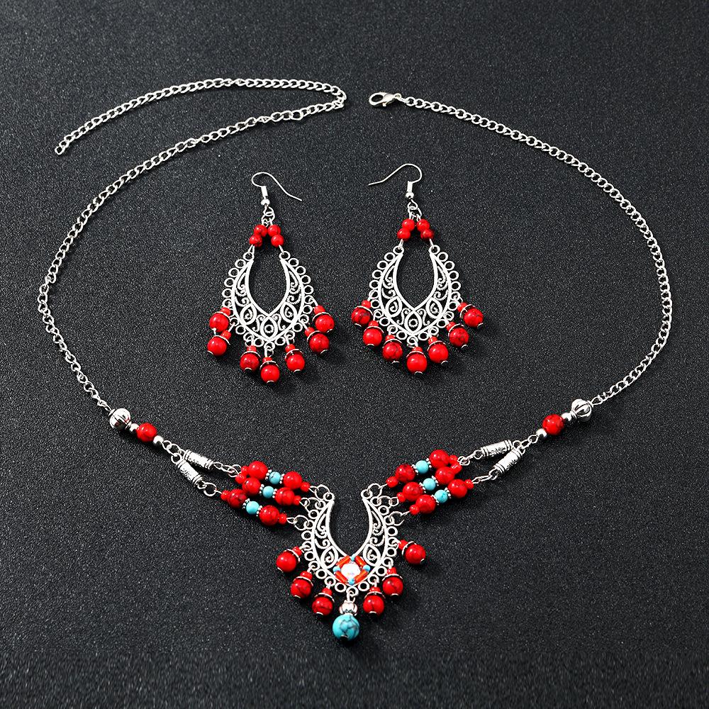 Аксессуары для волос Экзотические ретро-аксессуары для лба с кисточками Супер Фея Цепочка для волос Ожерелье двойного назначения Богемный комплект ювелирных изделий