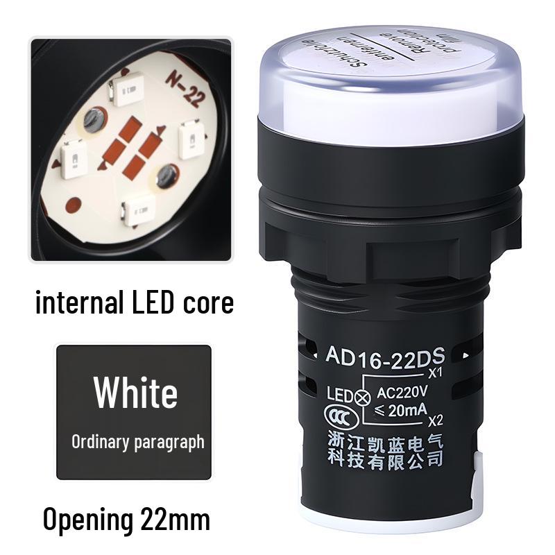 Светодиодный индикатор AD16-22DS: Огнестойкий, пыленепроницаемый кнопочный светильник