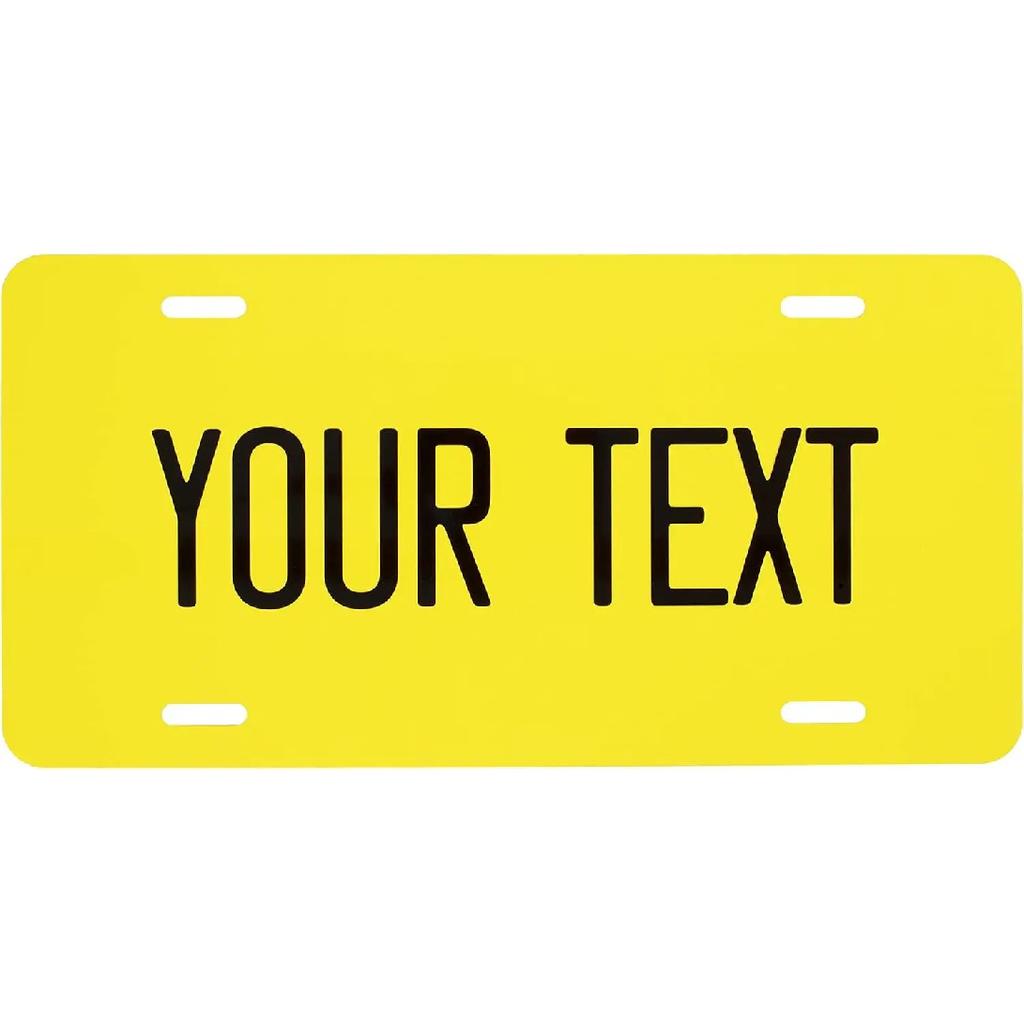 Custom License Plate for Front of Car Personalized Aluminum Car Tags 6 X 12 Inch Universal Fit Car Plate Metal Sign Wall Decor