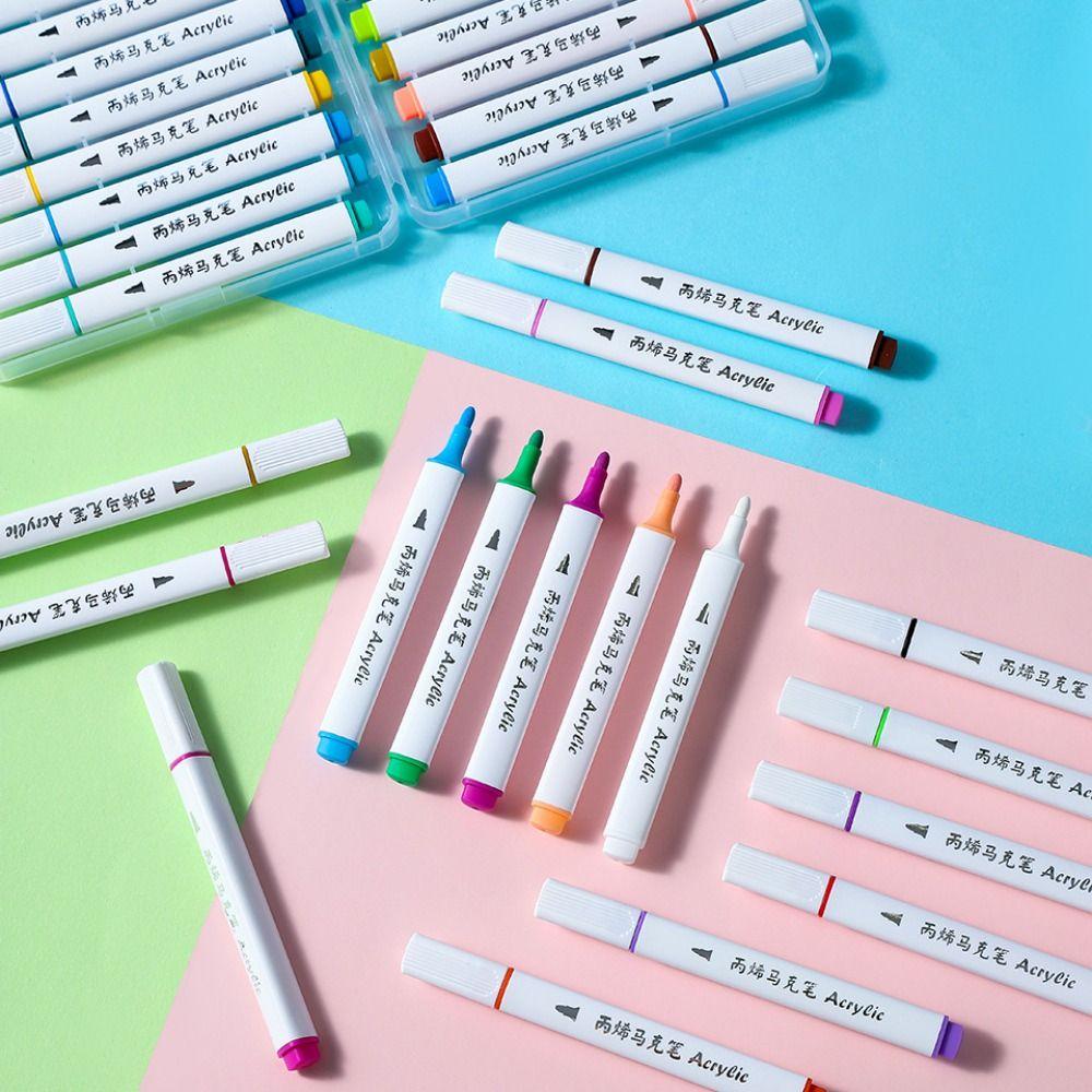 Маркеры для граффити 12/24/36/48 цветов, нетоксичные красочные ручки для рисования, детские ручки