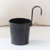 Iron Hanging Flower Pot Balcony Planter with Detachable Hook Solid Color Herb Pot for Indoor Windows Garden Fence Railing