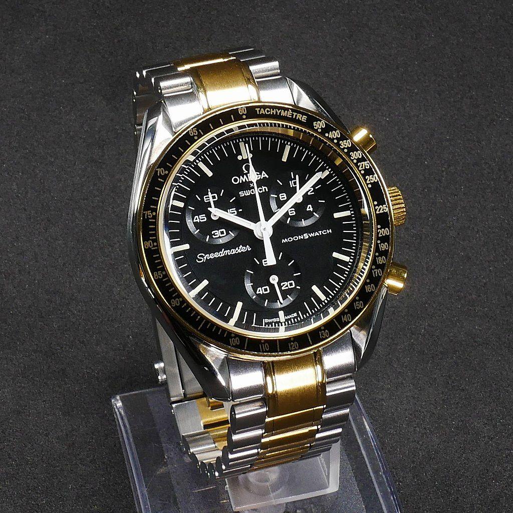 Б/у [Оригинальный механизм Move Transplant] Swatch x OMEGA Omega x Swatch Moon Желтое золото Металл Сочетание Кастомные (MOD)