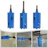 5/8" Steel Thread Drill Bit,Blue Black Drill Bit with 3 Adapters Outer Diameter 10.85cm/12.75cm/11.45cm for Wall Openings
