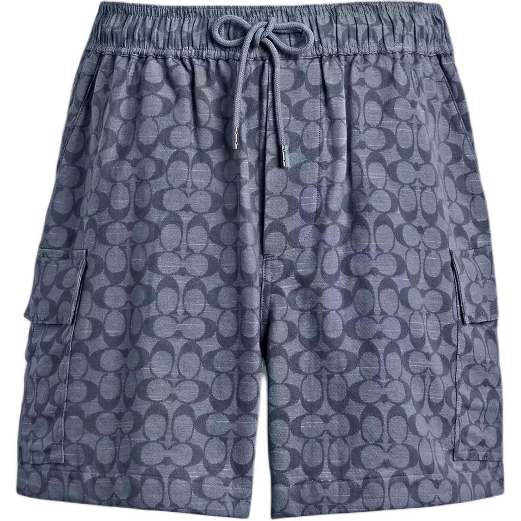 Coach Ss25 Drawstring Elastic Waist Camping Casual Shorts Men Shorts Blue CAX41-RF2