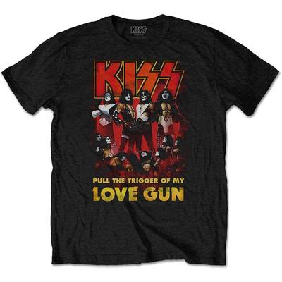 Футболка Kiss Love Gun Рок-группа Новая Черная Официальная