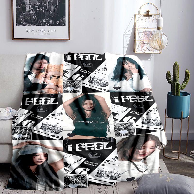 Kpop idle Blanket Lightweight Flannel Bedding Blanket Perfect for Travel, Camping, Living Rooms, Offices, Sofas, Fan Christmas gift