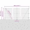 Welded Wire Fence with Concrete Foundation 10 x 0.8 m (W x H)