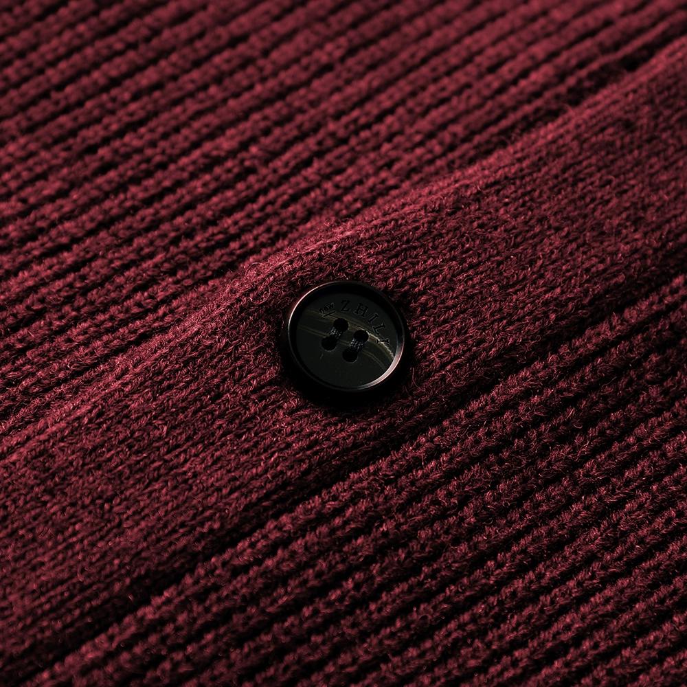 Мужской кардиган с шалевым V-образным вырезом, вязаными пуговицами и шерстяным свитером