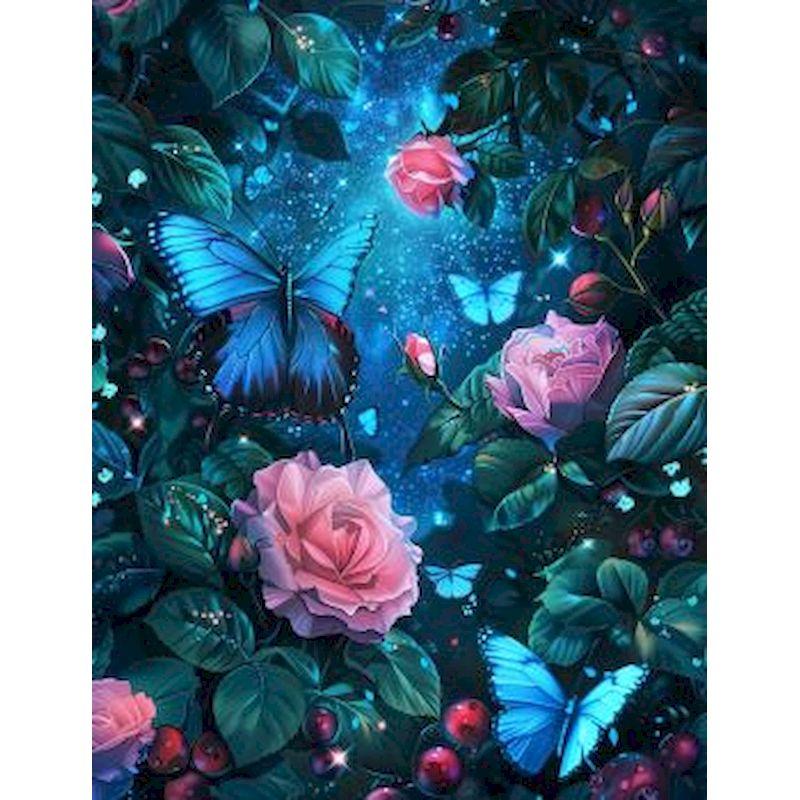 Полная круглая алмазная вышивка бабочка вышитая крестом картина стразы цветочная мозаика картина ручная работа подарок для дома D