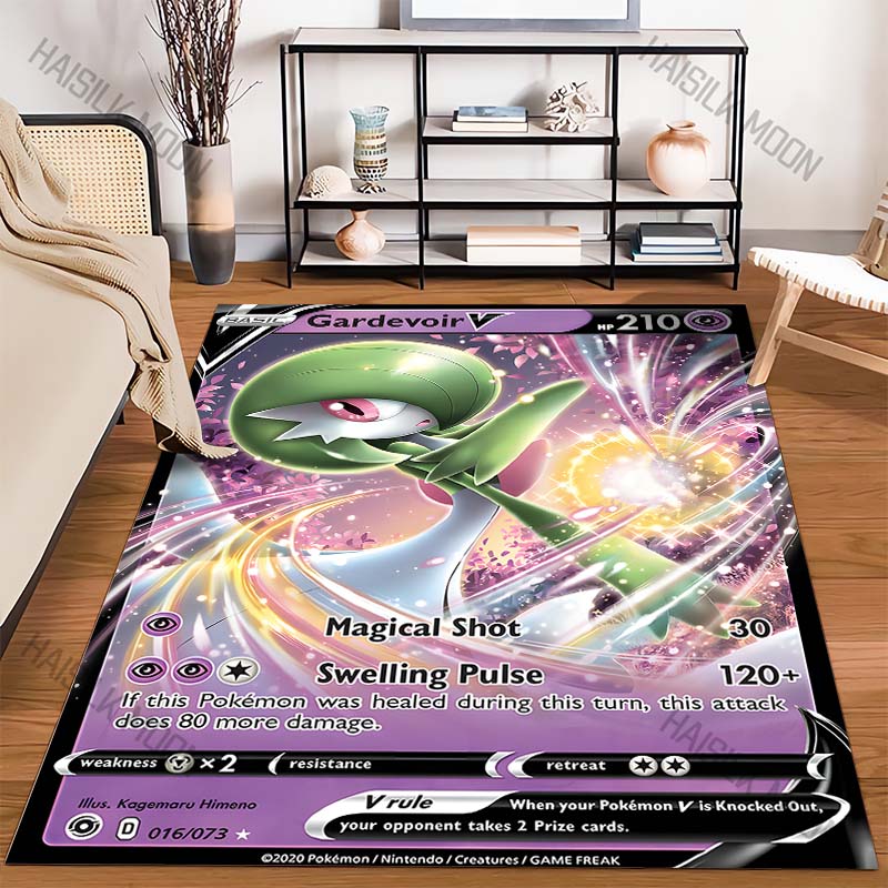 15 SIZES P-Pokemon Mimikyu Gardevoir Cards Print Carpets Bedroom Living Room Sofa Study Rug Children's Room Large Decorative Mat