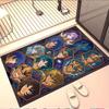 Saint Seiya Print Rug, Washable Floor Carpet, For Entryway Dorm Laundry Room Office Study, Home Decor Birthday Christmas Gift