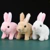 Интерактивная игрушка Белый Плюшевый Кролик: Ходит, Плачет и Двигает Ушами