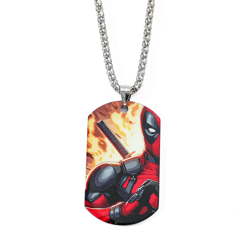 Deadpool & Wolverine Necklace Double Sided Pattern Deadpool & Wolverine Neck Chain For Friends Party Jewelry Gifts