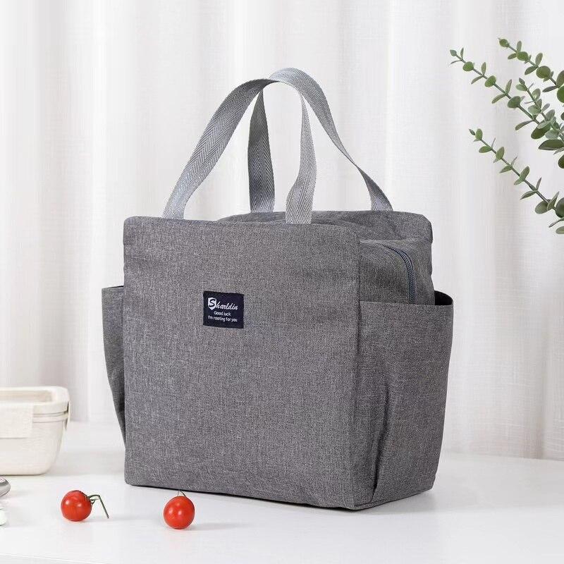 Большая вместительная сумка-холодильник Oxford Portable Zipper Thermal Lunch Bags Изолированная сумка-холодильник для кемпинга и пикника