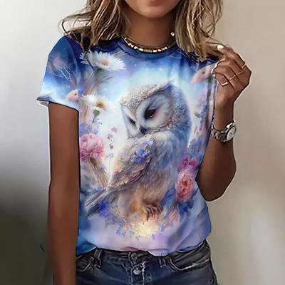 Футболки с цифровым принтом Animal Series 3D, женские футболки с короткими рукавами, винтажные мужские футболки