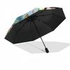 Snow White Dwarfs Themed Automatic Opening and Closing Umbrella, Brightly Colored 8-rib Portable Umbrella