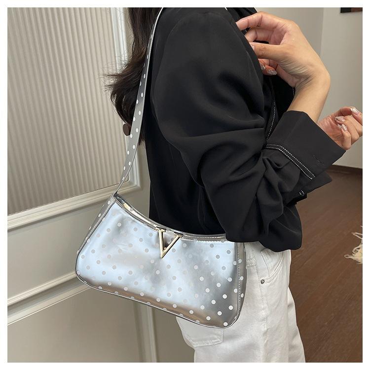 Polka Dot Bag Women's Commuting Underarm Bag Fashion Simple Niche Design Single Shoulder Small Square Bag