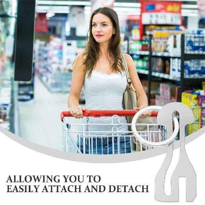 Reusable Shopping Cart Coin Keychain 1/4/7Pcs Stainless Steel Trolley Token Durable for Daily Errands Travel