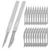 Industrial Scalpel Blade, Cutting Tool, Carving, DIY, Plastic Model Tool, Art Supplies (No. 11 Surgical Handle + 10 No. 11 Blades, No. 23 Surgical Han