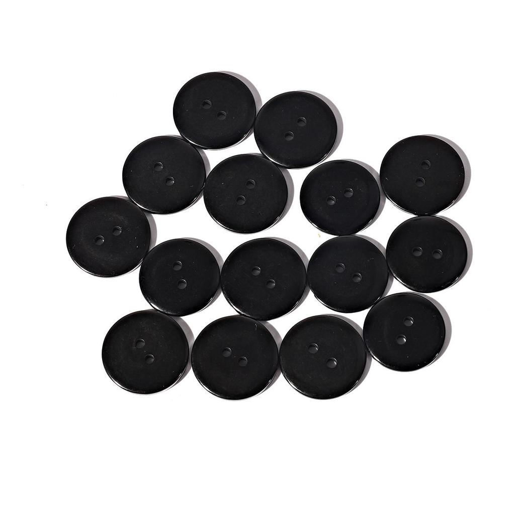 Resin Sewing Button Scrapbooking Round White Black 2 Holes 9/10/11.5/15/18/20/23/25 Mm